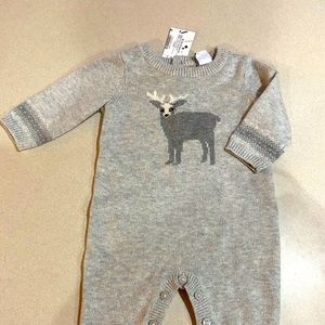 Janie and Jack deer one piece outfit